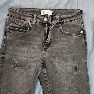 Zara Women's Charcoal Skinny Jeans